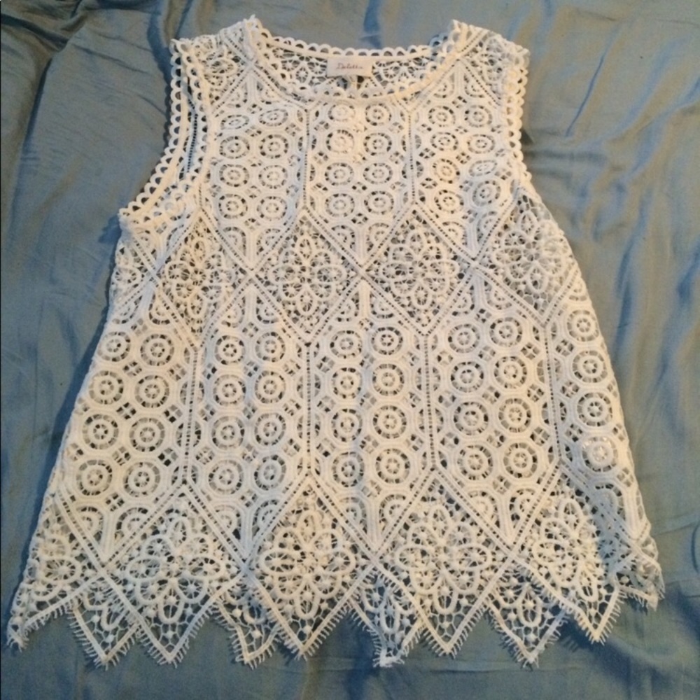 Anthropologie Deletta lace top size XS